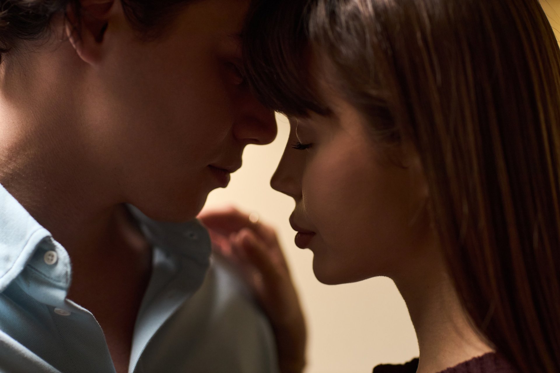 Couple in intimate moment
